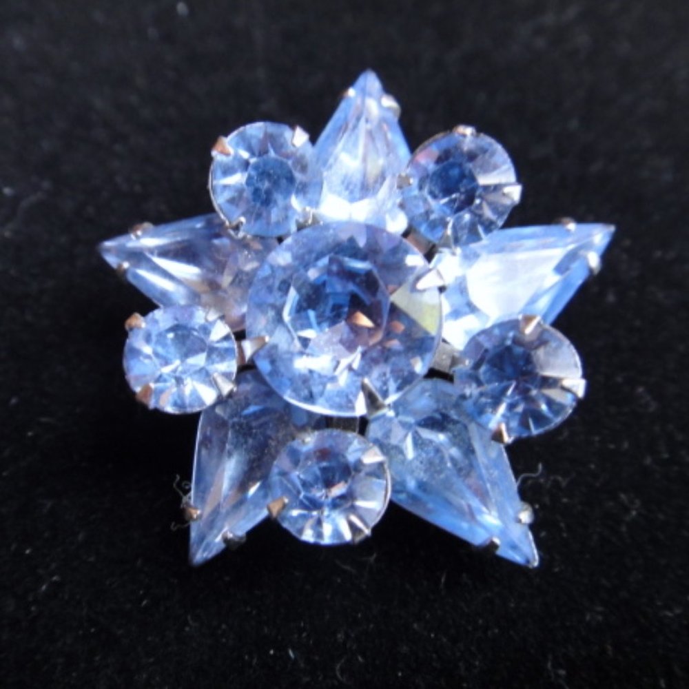 VTG Blue Star Brooch - Picture 3 of 9